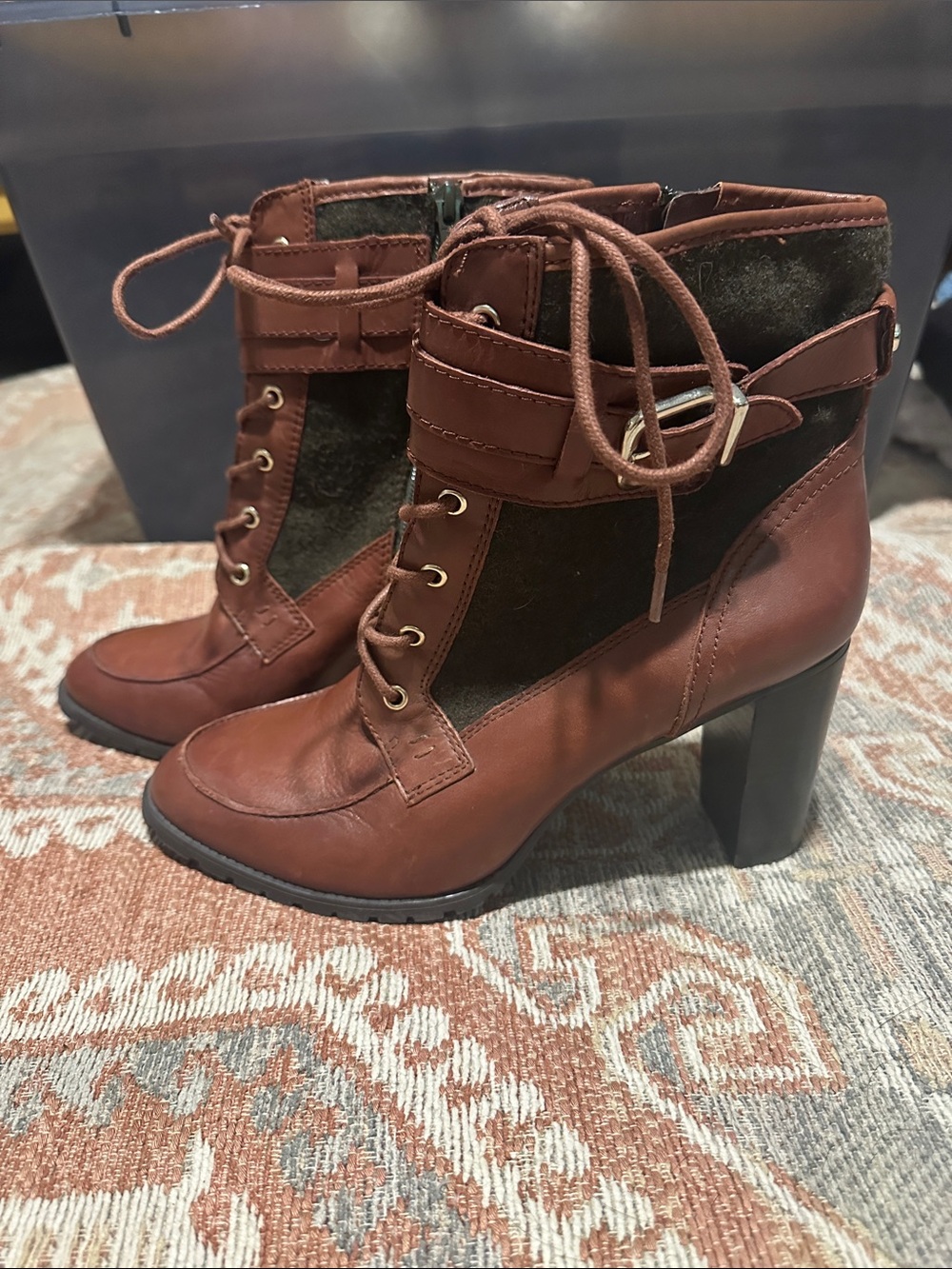 ANTONIO MELANI New Lace-Up High Heel Ankle Boots